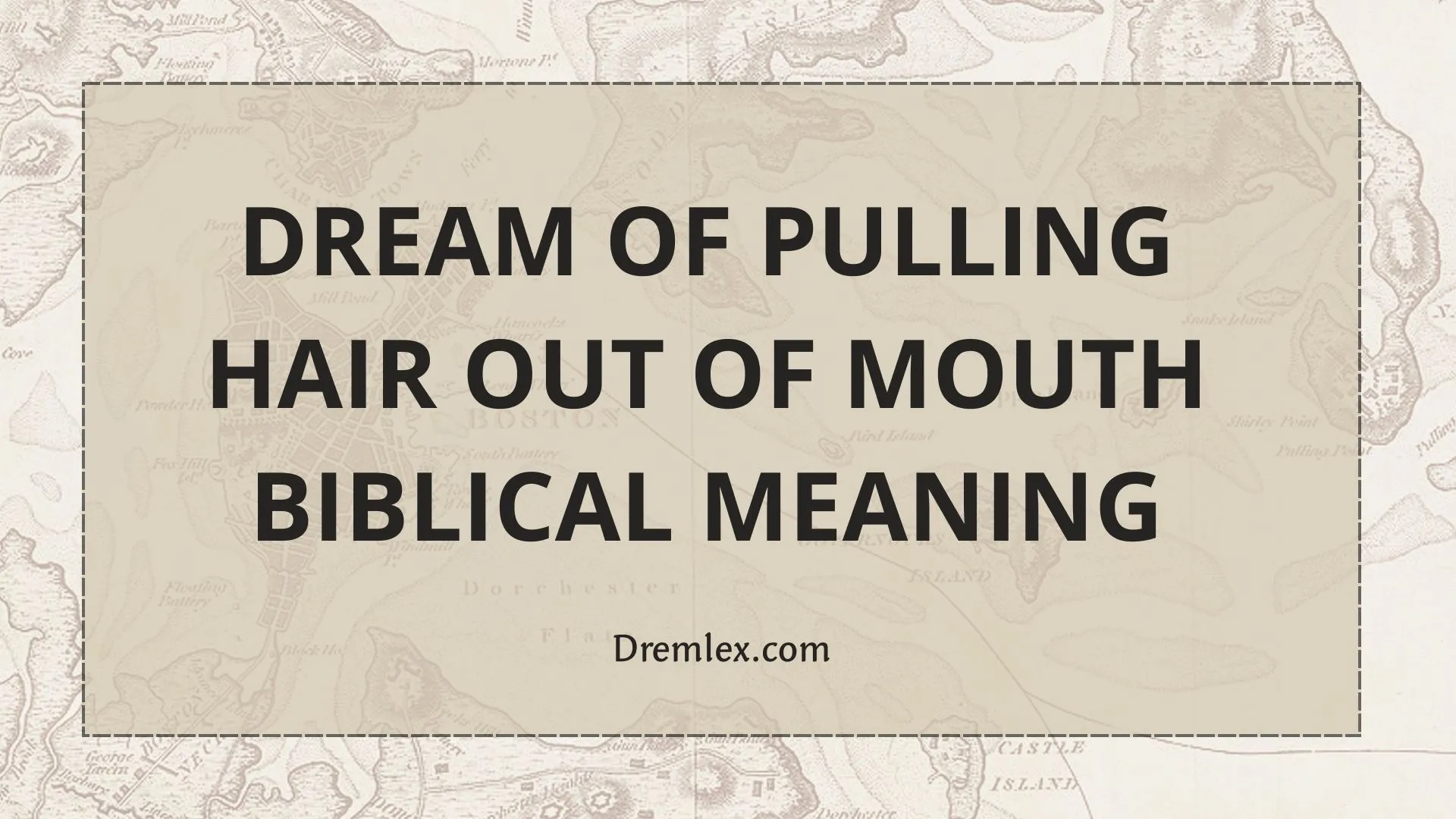 Dream of Pulling Hair Out of Mouth Biblical Meaning