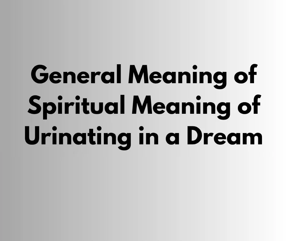 General Meaning of Spiritual Meaning 