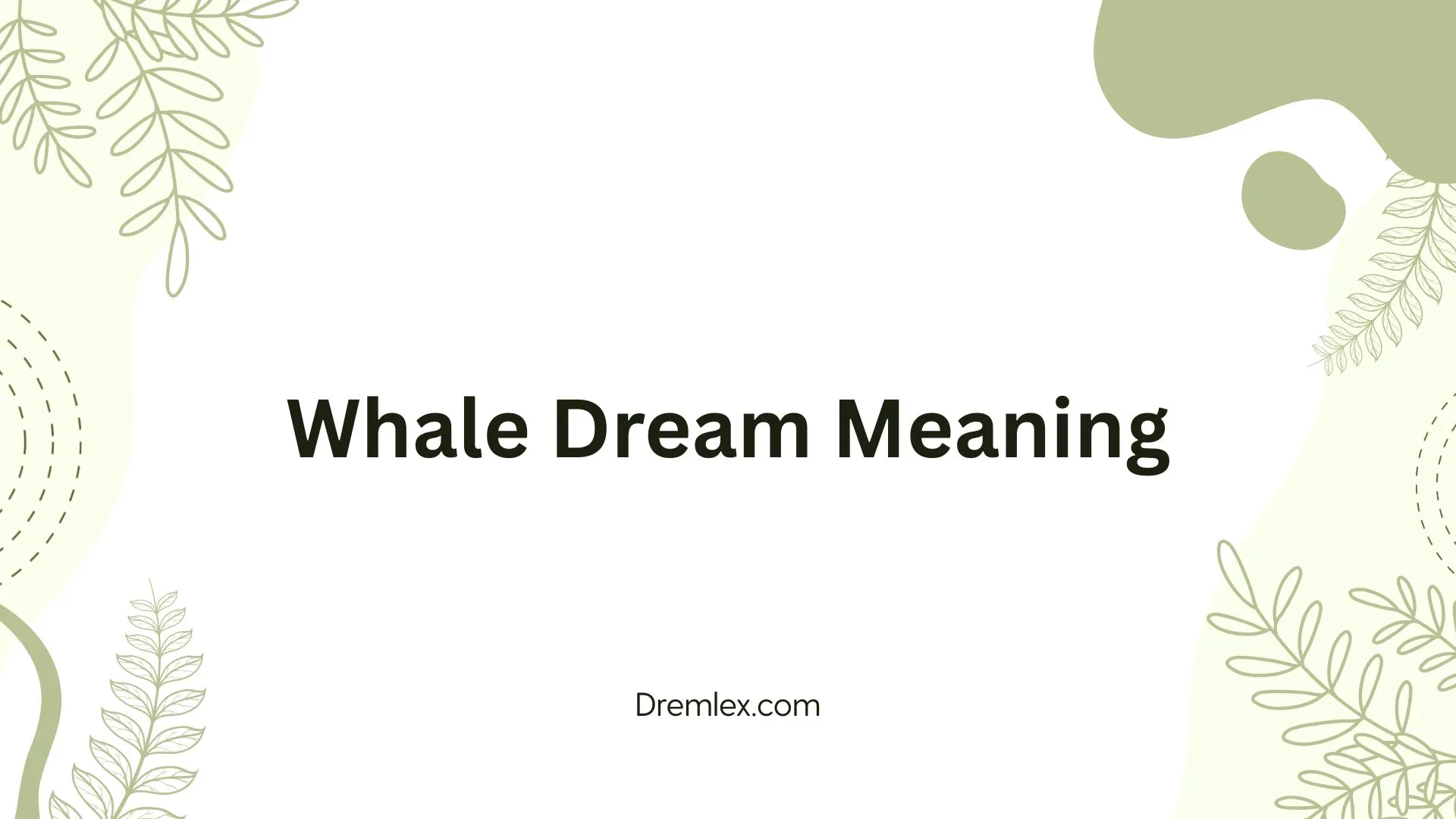 Whale Dream Meaning