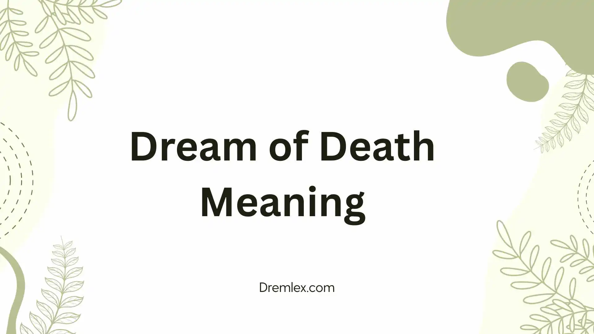 Dream of Death Meaning