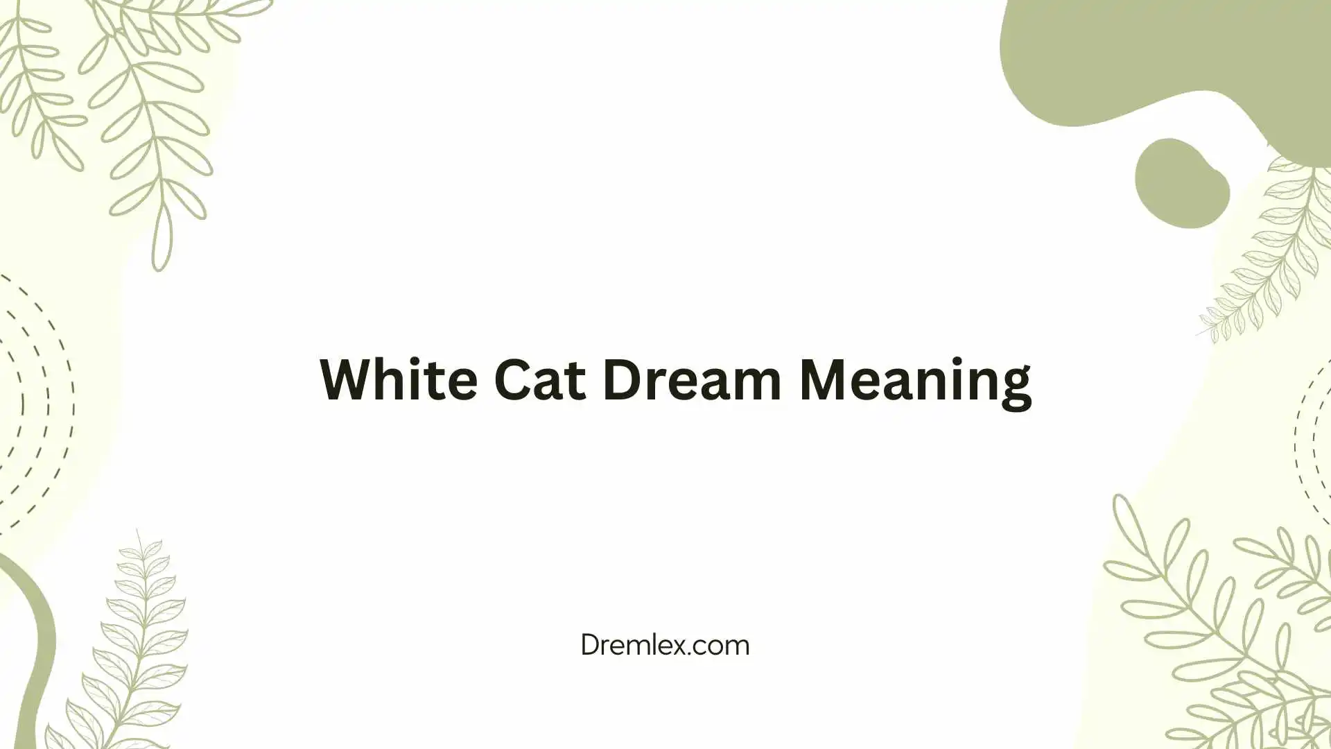 White Cat Dream Meaning